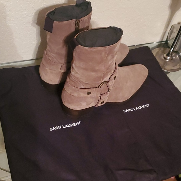 Men's Saint Laurent Wyatt 40 Harness Boots - Picture 8 of 8